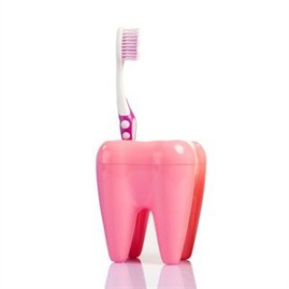 Zubný držiak kefiek - ružový
