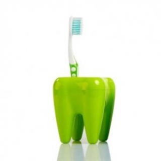 Zubný držiak kefiek - zelený
