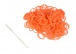 Loom Bands gumičky s háčikom na pletenie - oranžové