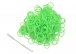 Loom Bands gumičky s háčikom na pletenie - neónové zelené