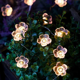 Solárna svetelná reťaz - kvety