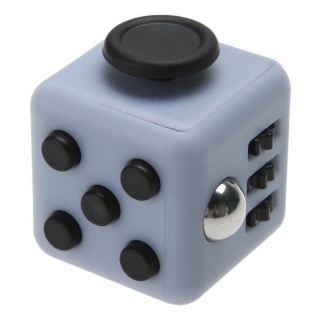 Fidget Cube - antistresová kocka - šedá / čierna