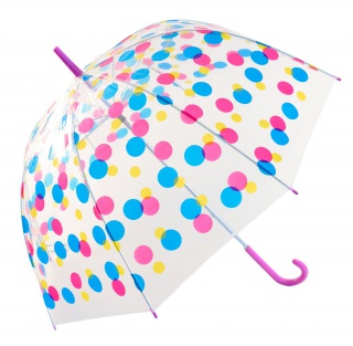 Priehľadný dáždnik - bodky