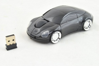 PC myš auto bezdrôtová - zeleno-čierna