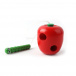 Drevená hračka - červík v jablku