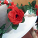 Girlanda s ružami - červená