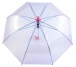 Priehľadný dáždnik - ružový
