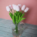 Umelé tulipány 10 ks - svetlo ružové