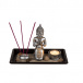 Drevená tácka Budha s vonnými tyčinkami