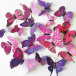 3D motýle na stenu - fialová