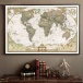 Retro plagát - Mapa sveta