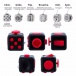 Fidget Cube - antistresová kocka - čierna / červená