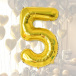 Nafukovacie balóniky čísla maxi zlaté - 5