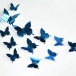 Zrkadlový motýl 12 ks - modrý