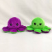 Oboustranné plyšové zvieratko - chobotnica fialová/zelená