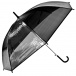 Priehľadný dáždnik - čierny